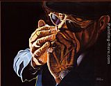 Blues Canvas Paintings - Blowin Blues